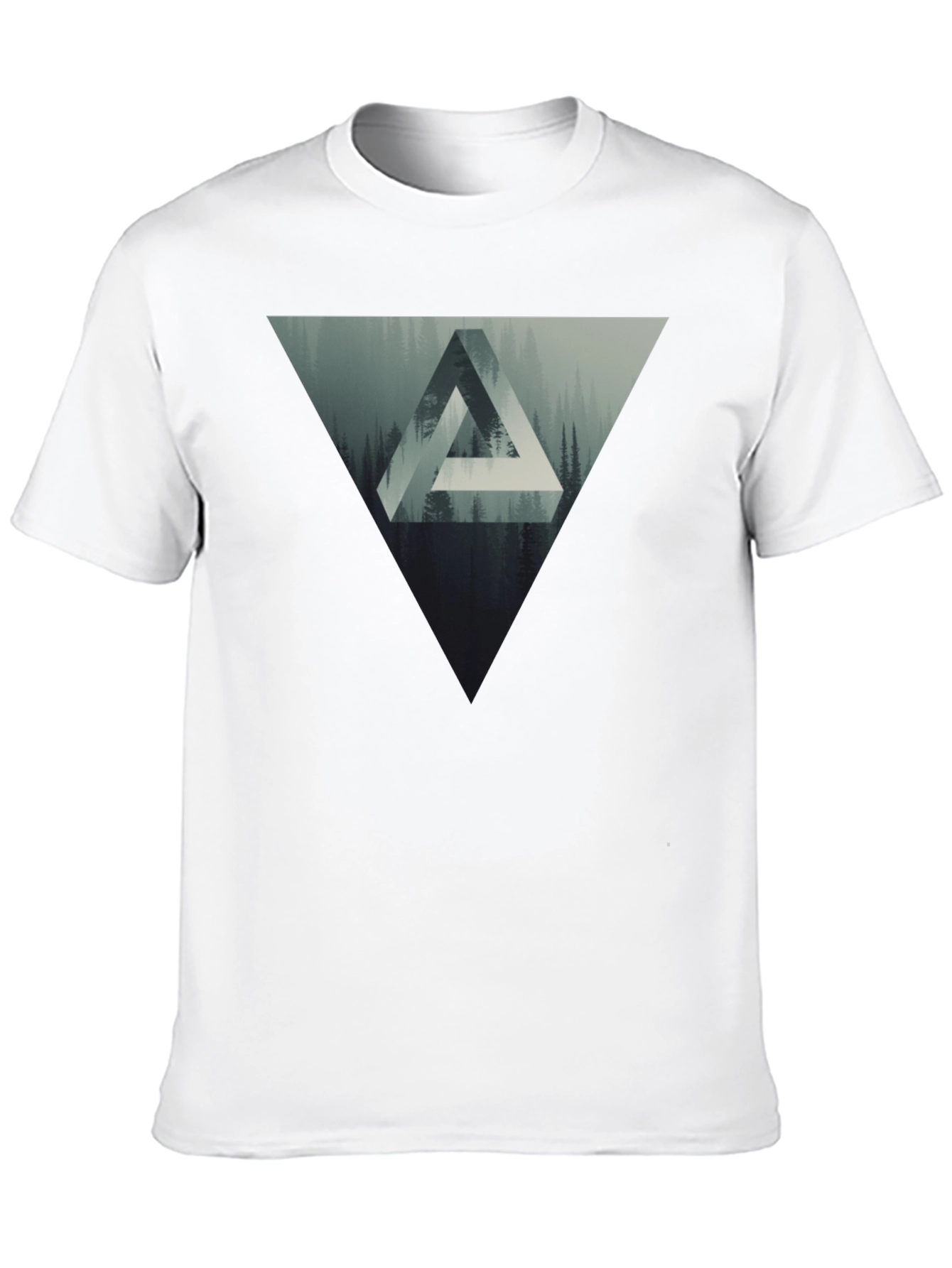 Geometric Forest Graphic T-Shirt
