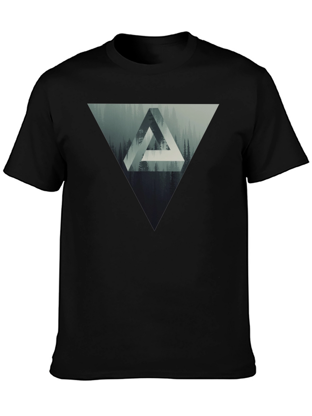 Geometric Forest Graphic T-Shirt