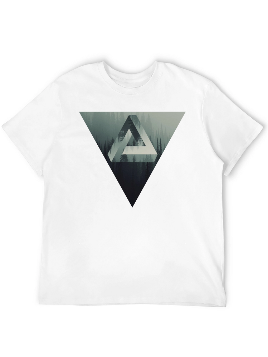 Geometric Forest Graphic T-Shirt