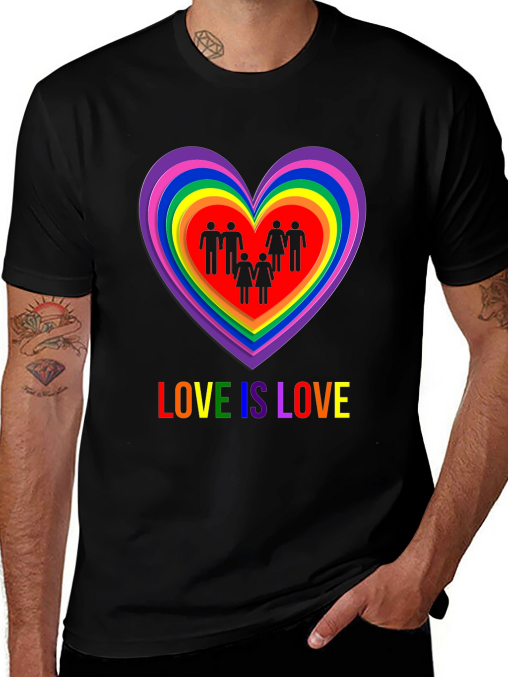 Love is Love LGBT Pride Graphic T-Shirt