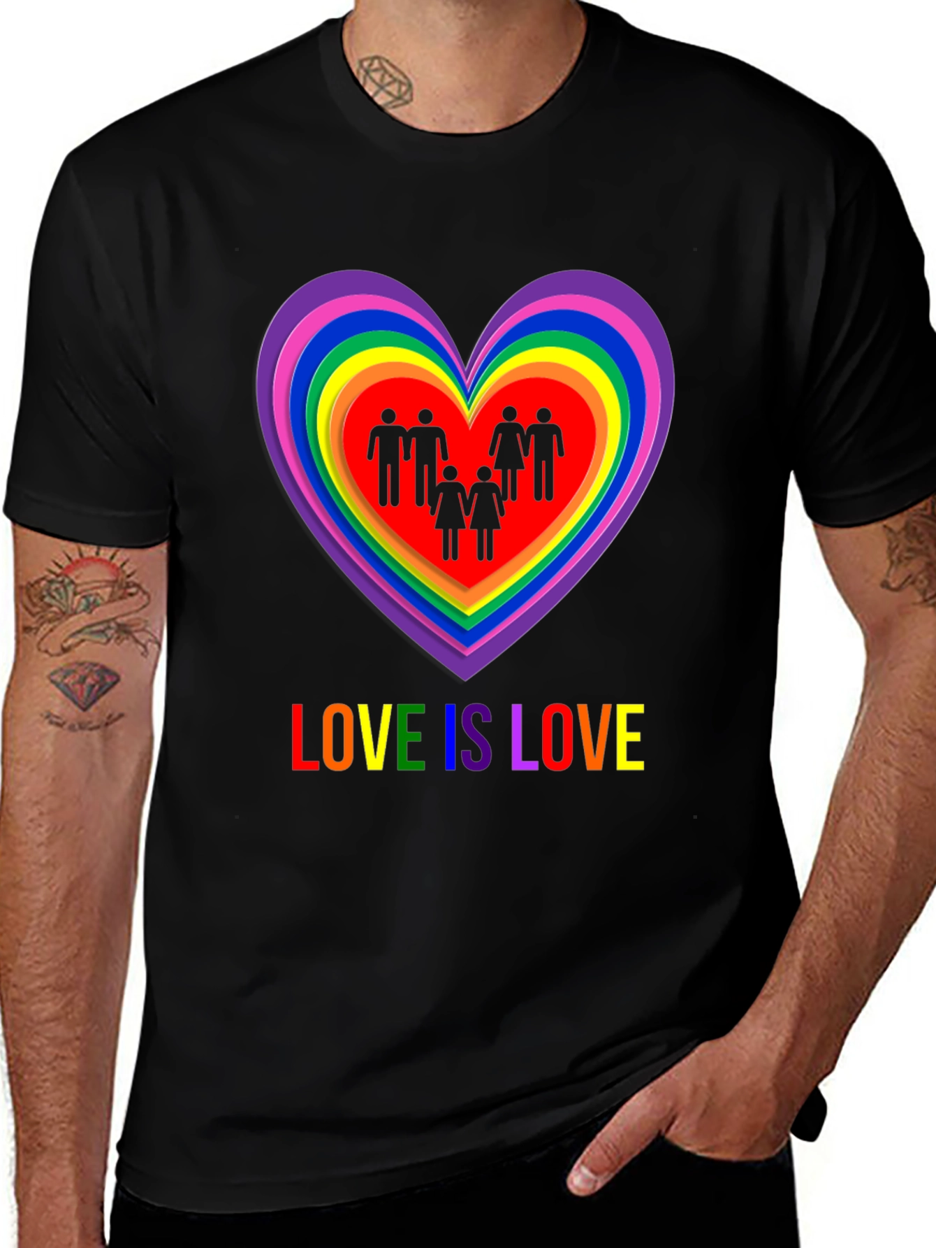 Love is Love LGBT Pride Graphic T-Shirt