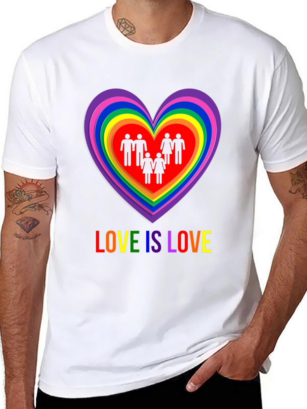 Love is Love LGBT Pride Graphic T-Shirt