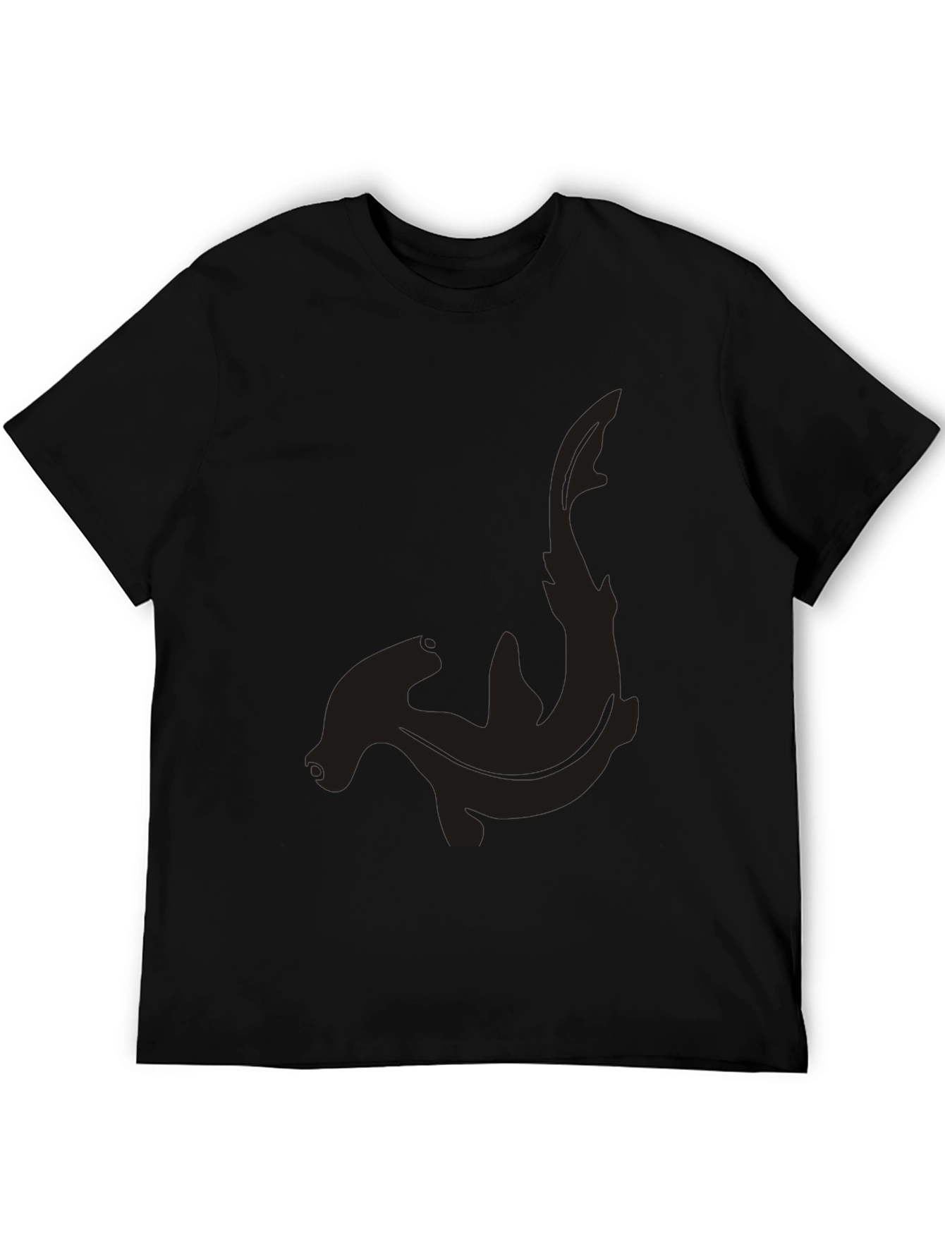 Hammerhead Shark Graphic Tee - Black Cotton Comfort