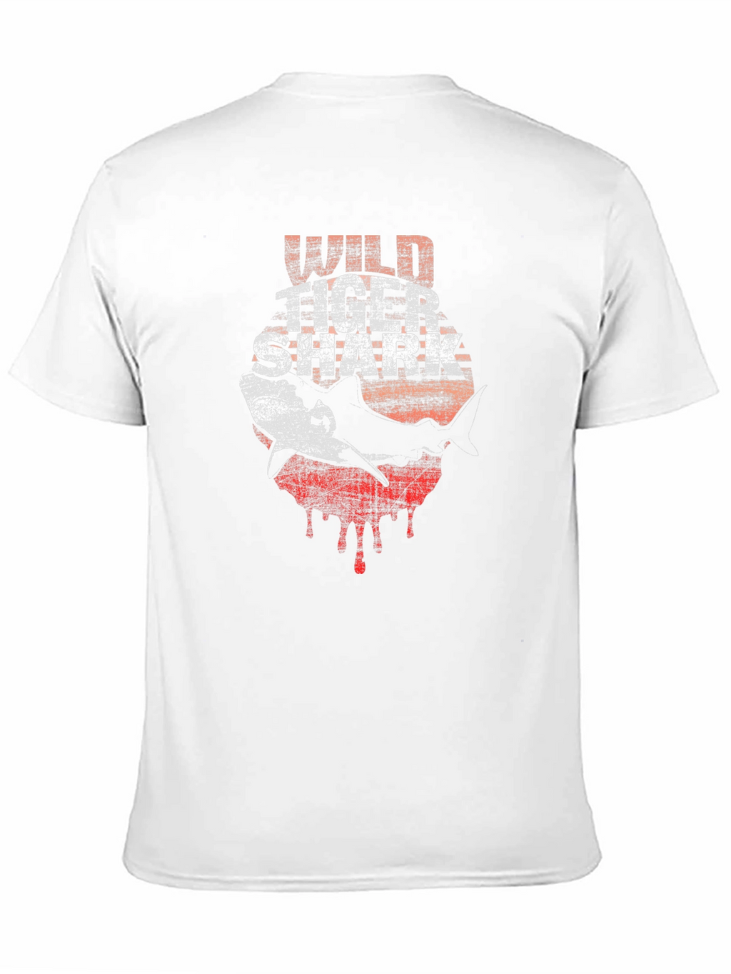 Wild Shark Graphic Print Black T-Shirt