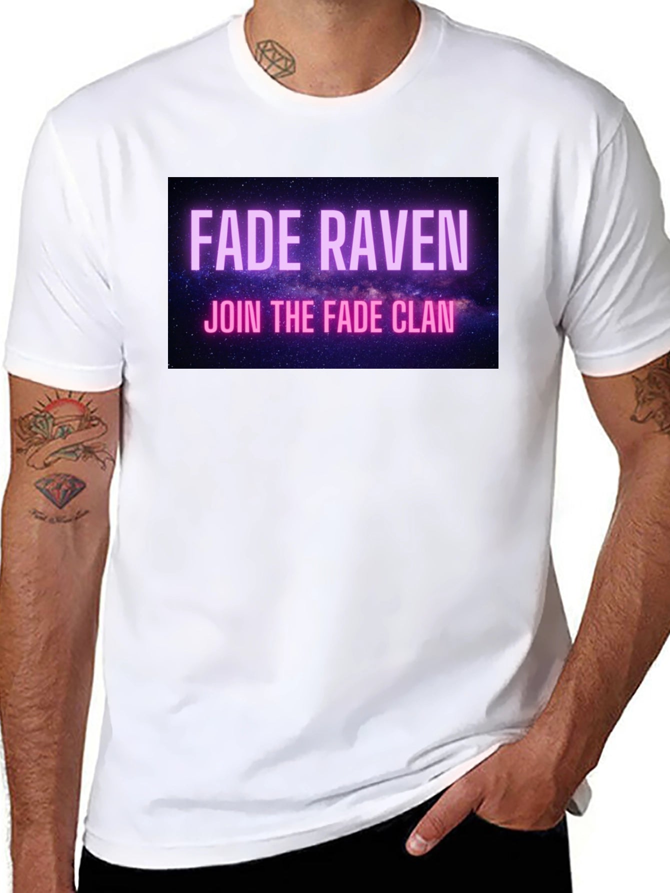 Fade Raven Clan T-Shirt - Black Graphic Tee
