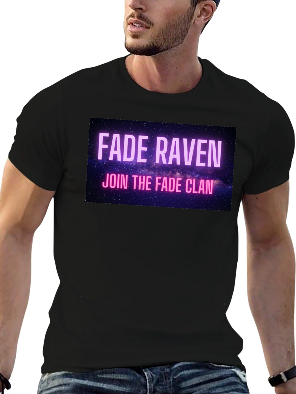 Fade Raven Clan T-Shirt - Black Graphic Tee
