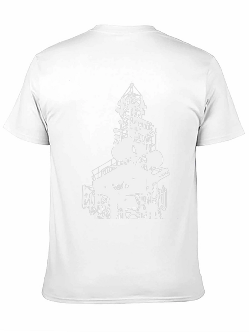 Abstract Tower Graphic Tee - Black