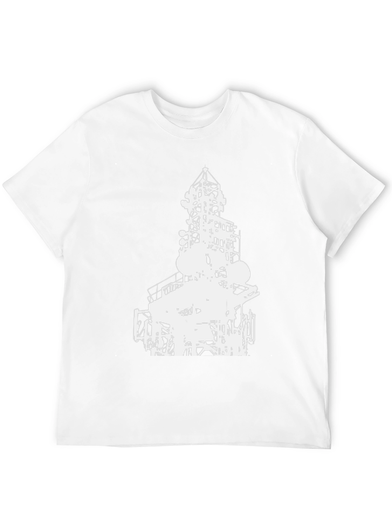 Abstract Tower Graphic Tee - Black