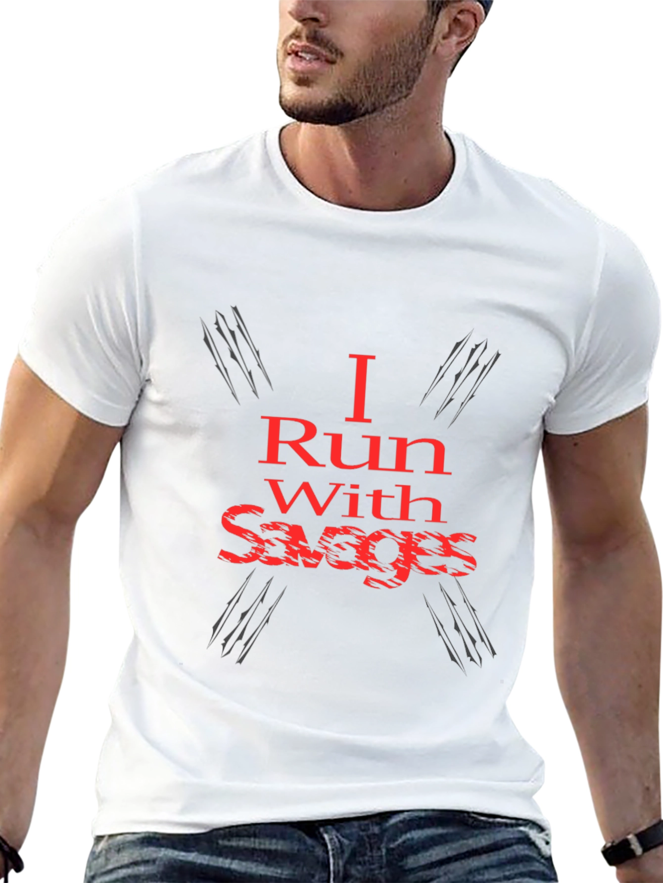 I Run With Savages Graphic Tee - Black