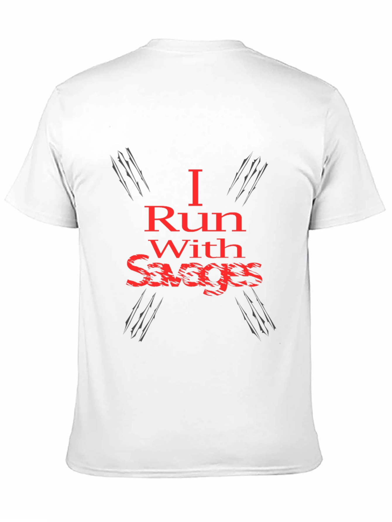 I Run With Savages Graphic Tee - Black