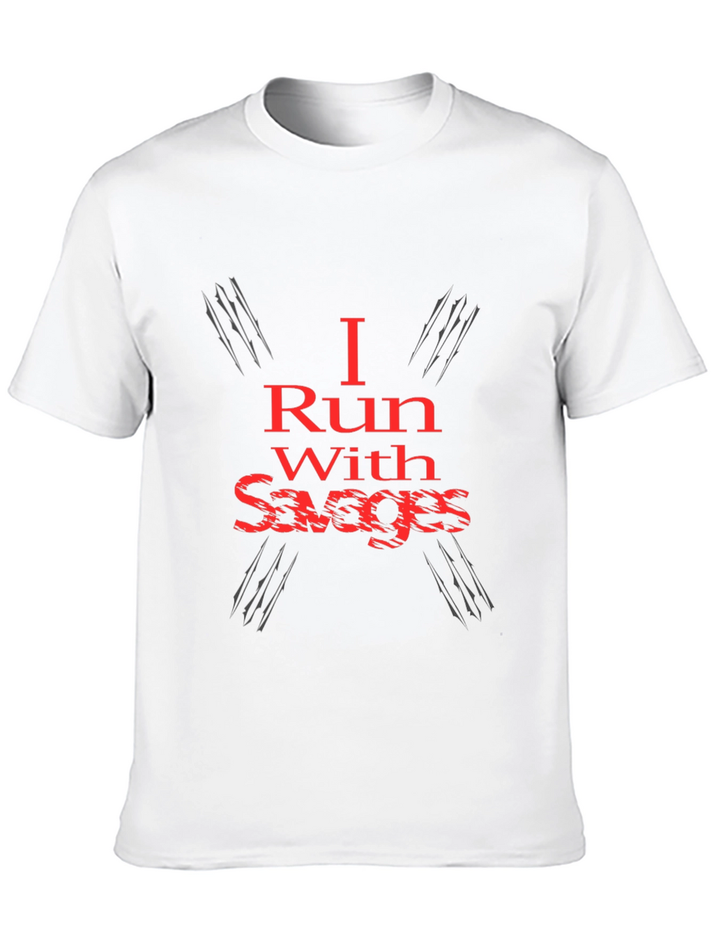 I Run With Savages Graphic Tee - Black