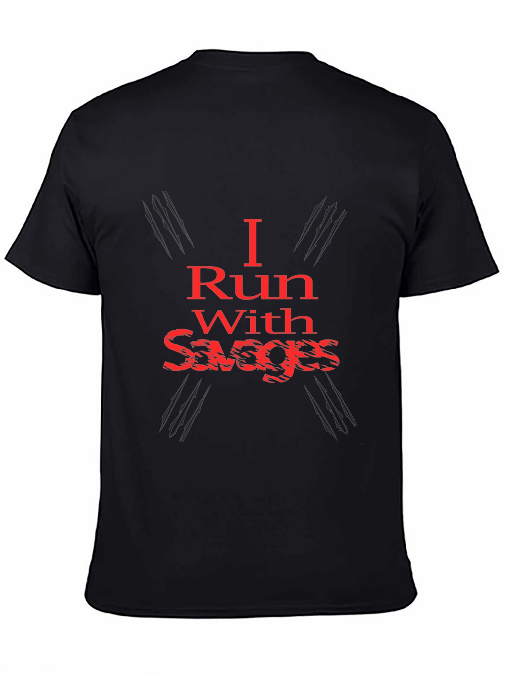I Run With Savages Graphic Tee - Black