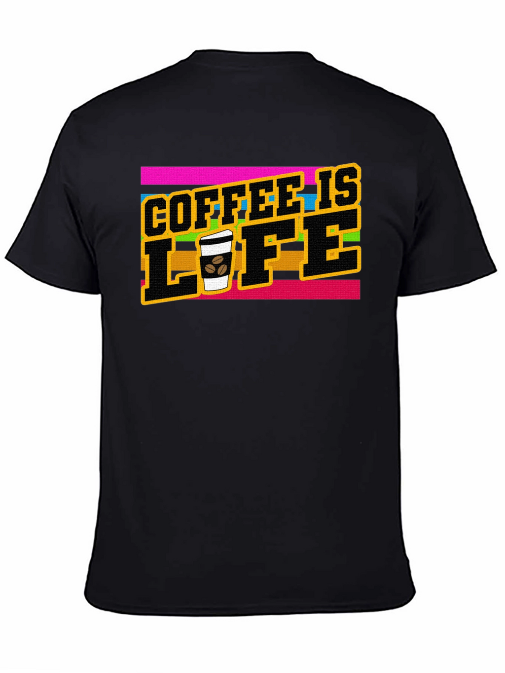 Coffee is Life Graphic Tee - Black