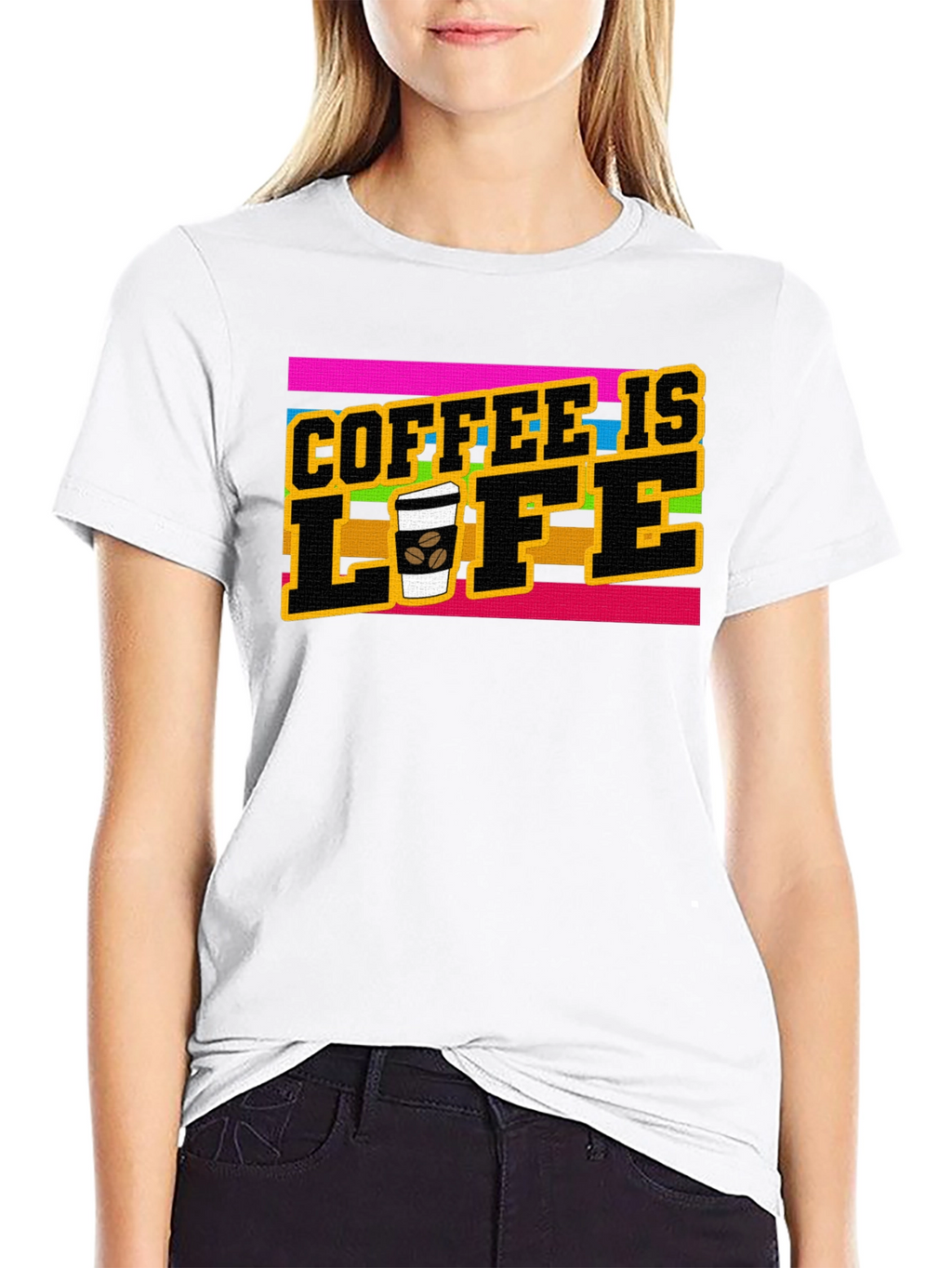 Coffee is Life Graphic Tee - Black