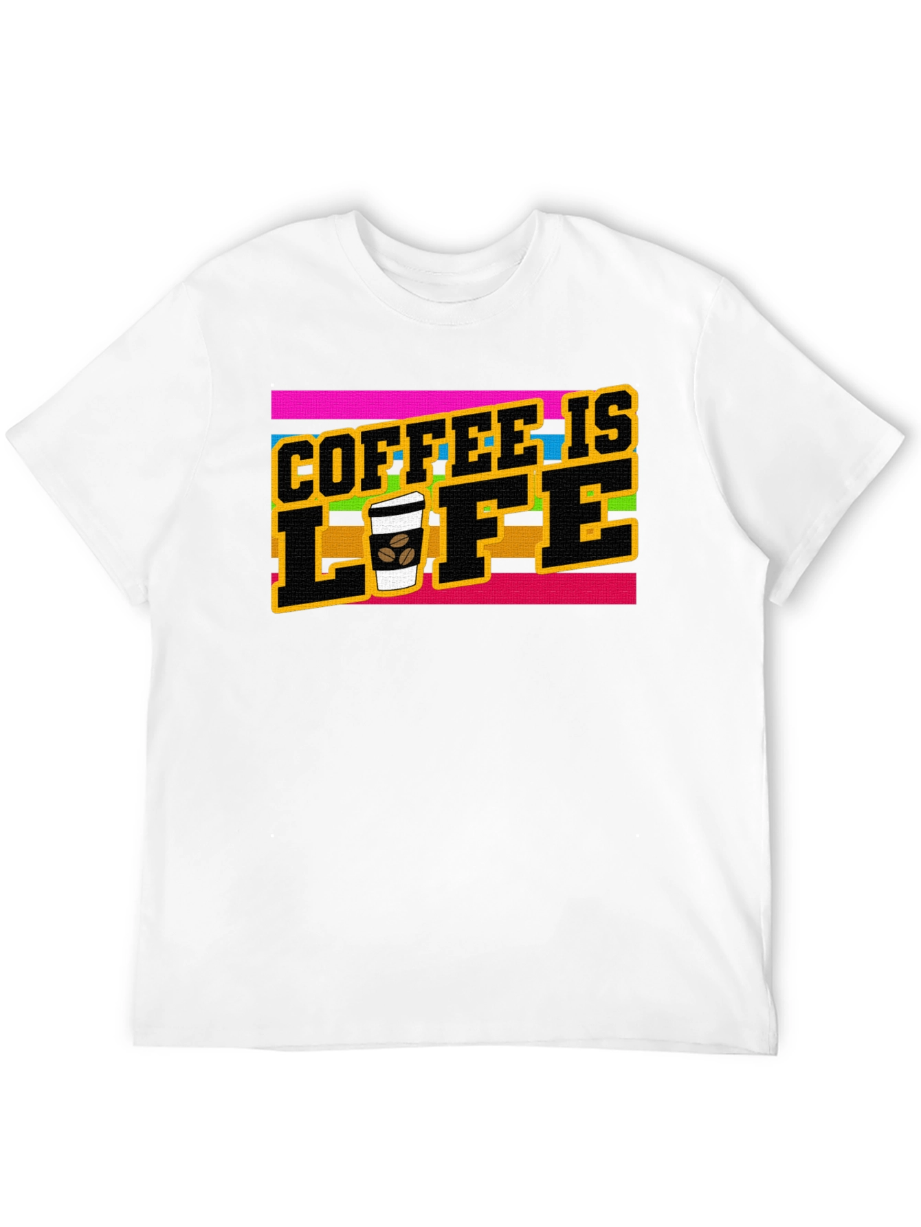 Coffee is Life Graphic Tee - Black