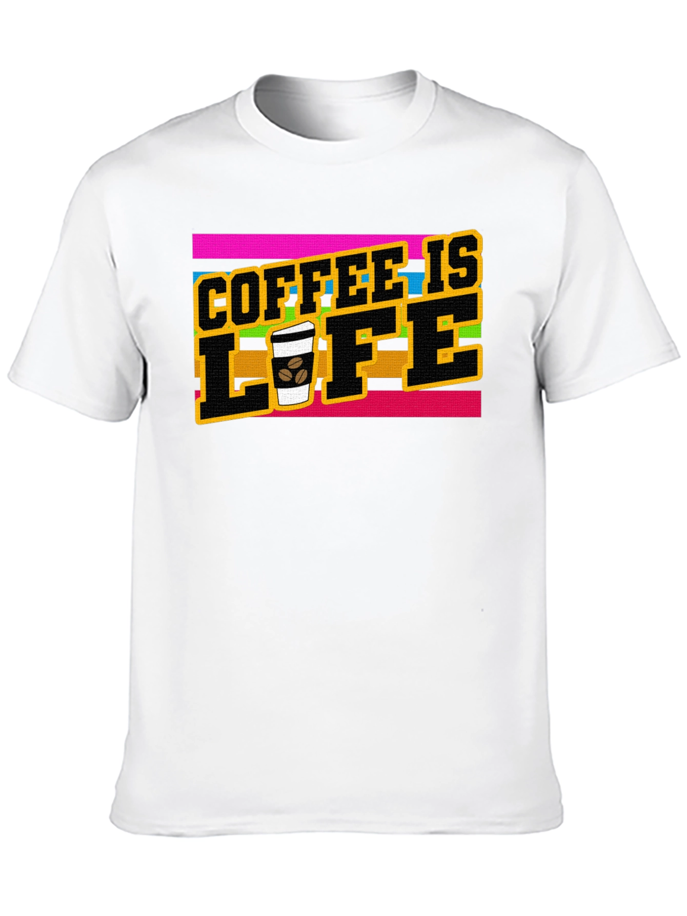 Coffee is Life Graphic Tee - Black