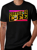Coffee is Life Graphic Tee - Black