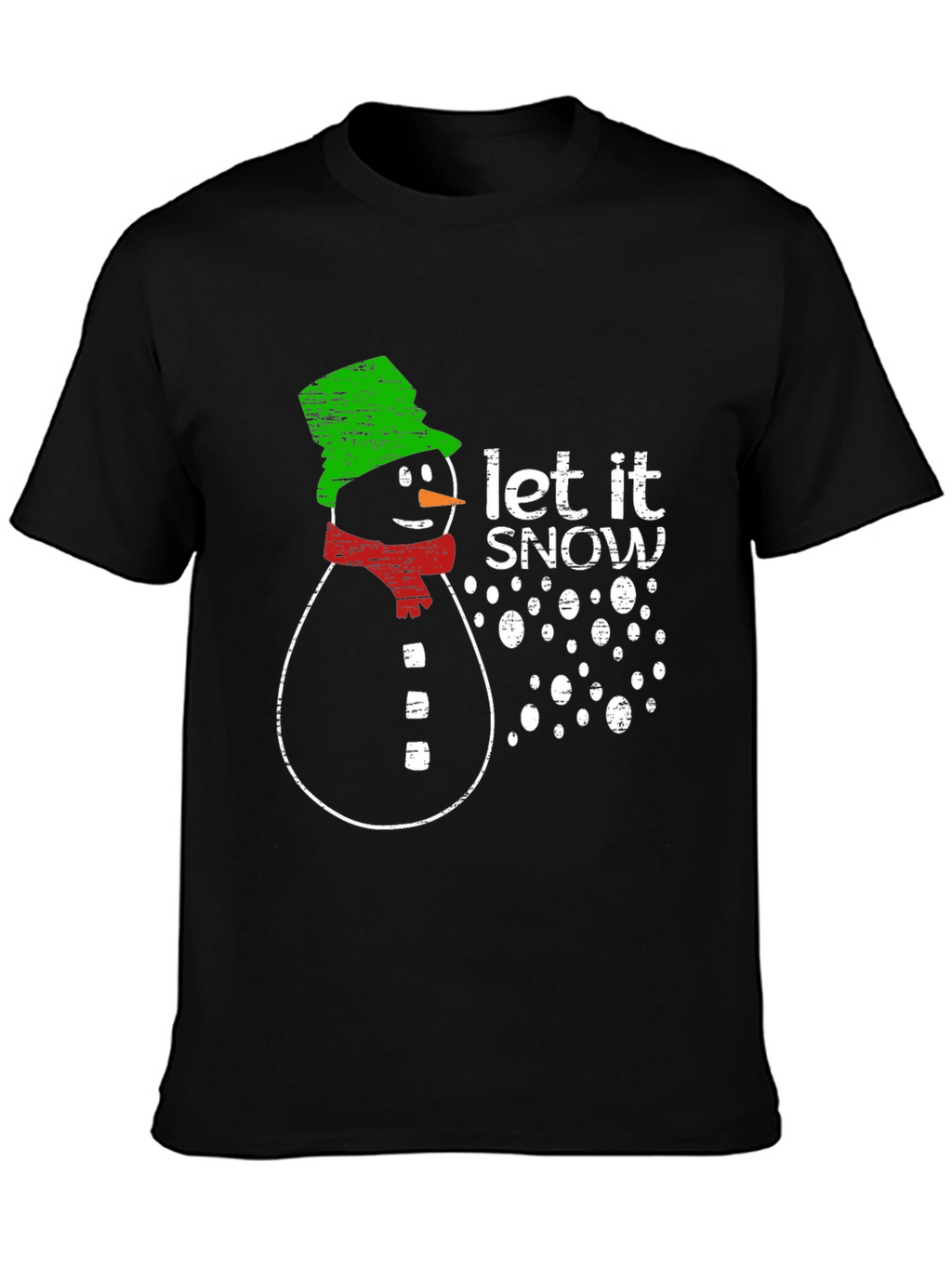Snowman Let It Snow Graphic Print T-Shirt