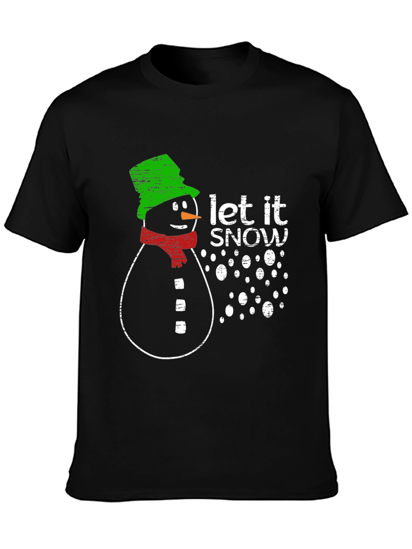 Snowman Let It Snow Graphic Print T-Shirt