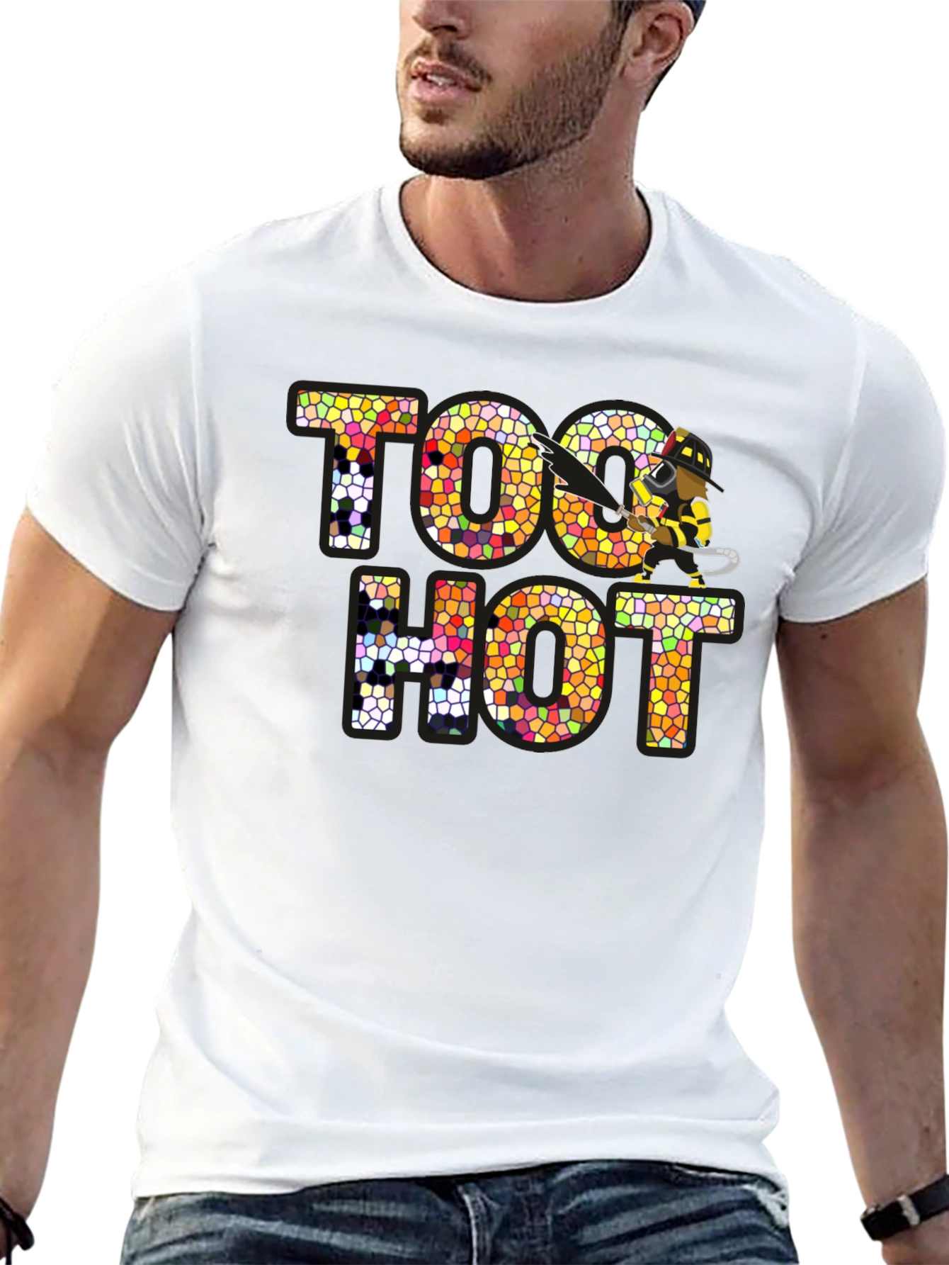 Too Hot Firefighter Graphic Novelty T-Shirt