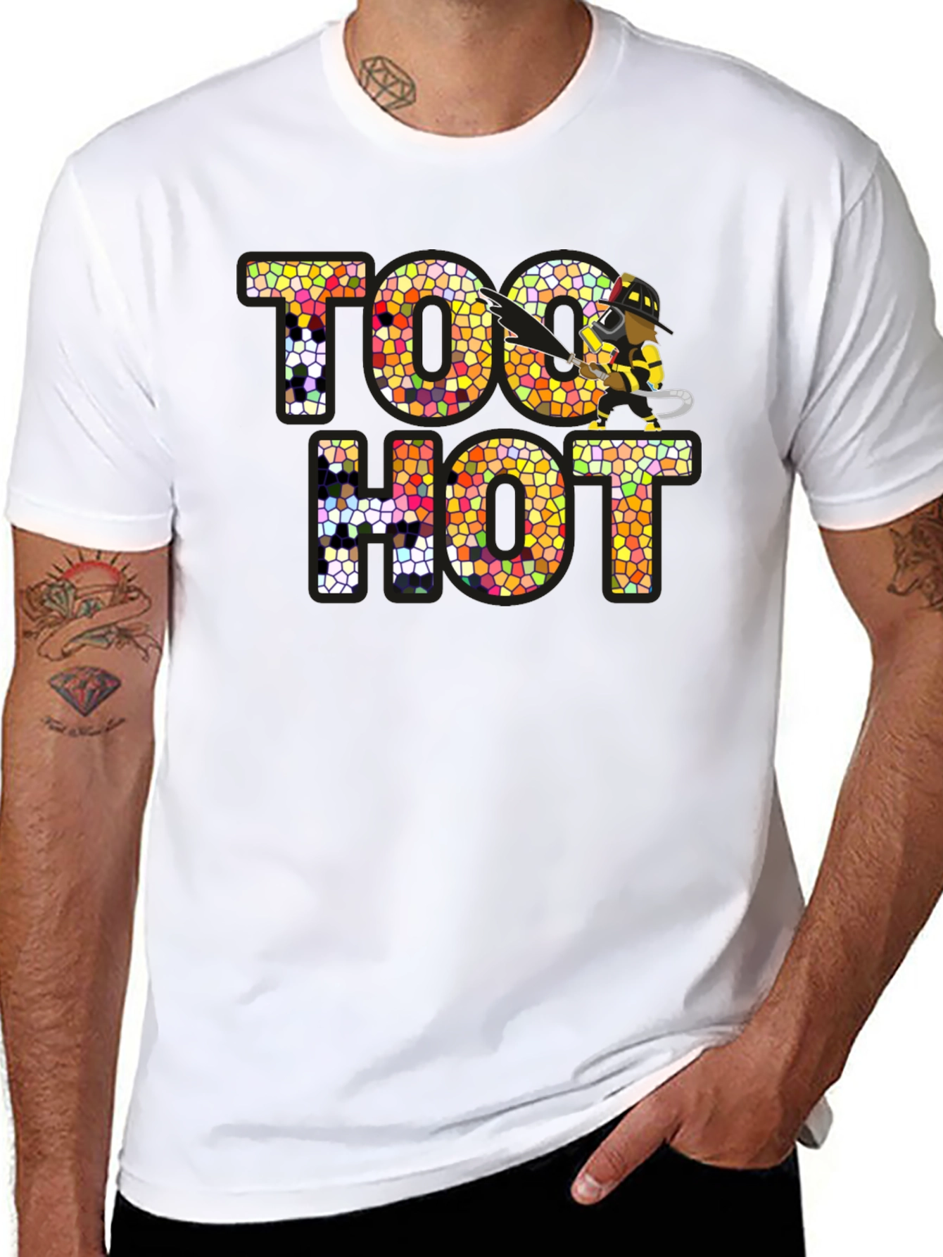 Too Hot Firefighter Graphic Novelty T-Shirt