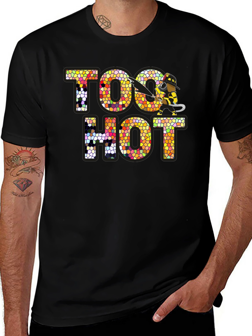 Too Hot Firefighter Graphic Novelty T-Shirt