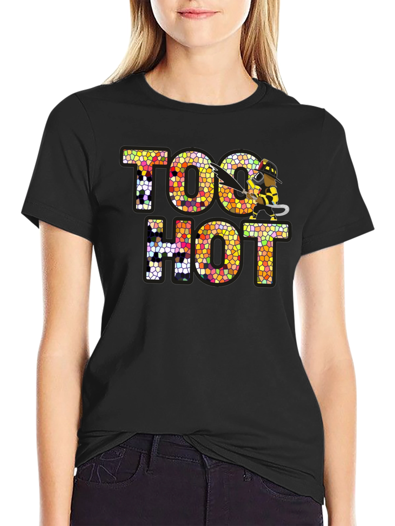 Too Hot Firefighter Graphic Novelty T-Shirt