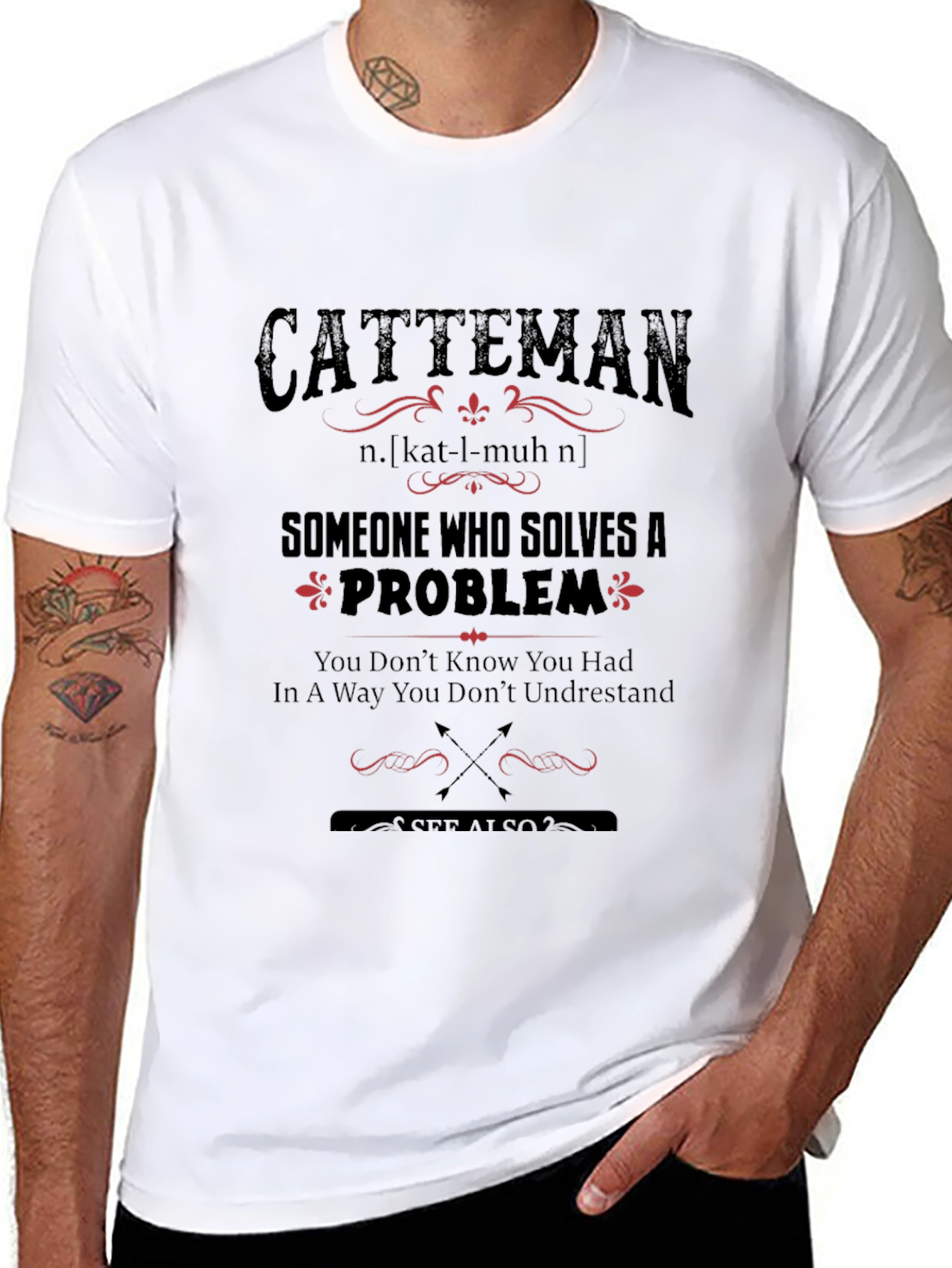 Catteman Definition T-Shirt: Problem Solver Tee