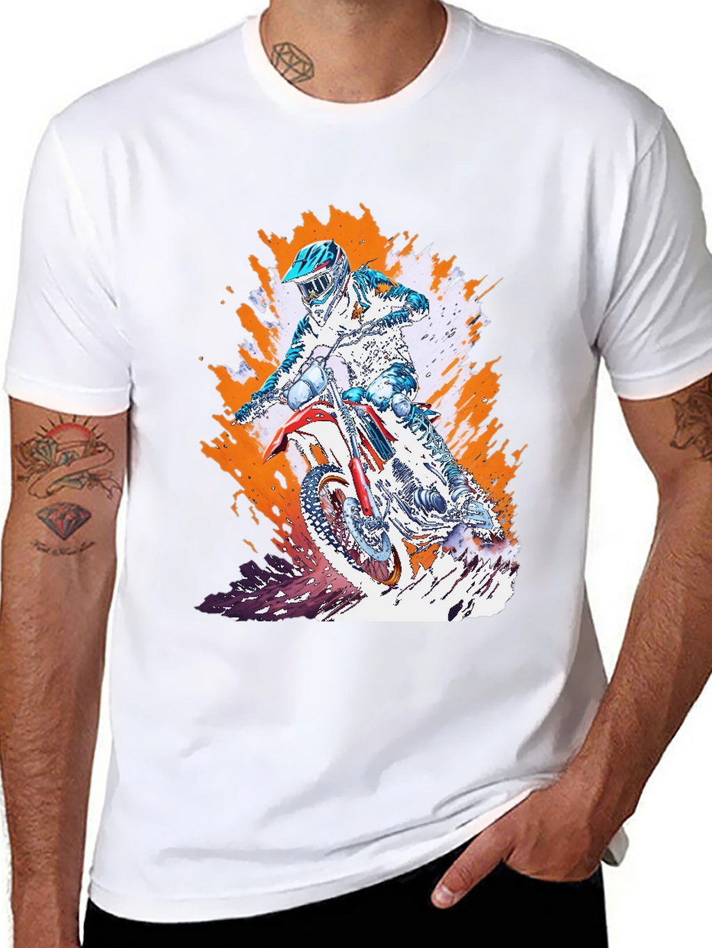 Motocross Rider T-Shirt - Black Graphic Tee