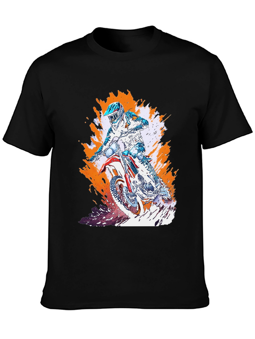 Motocross Rider T-Shirt - Black Graphic Tee