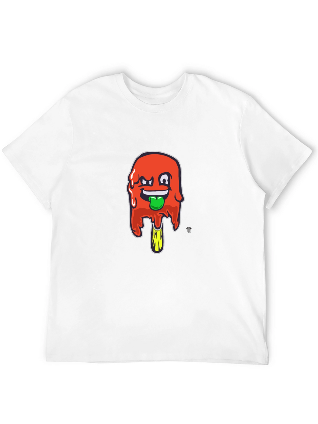 Funky Popsicle Graphic Tee - Black Cotton Blend