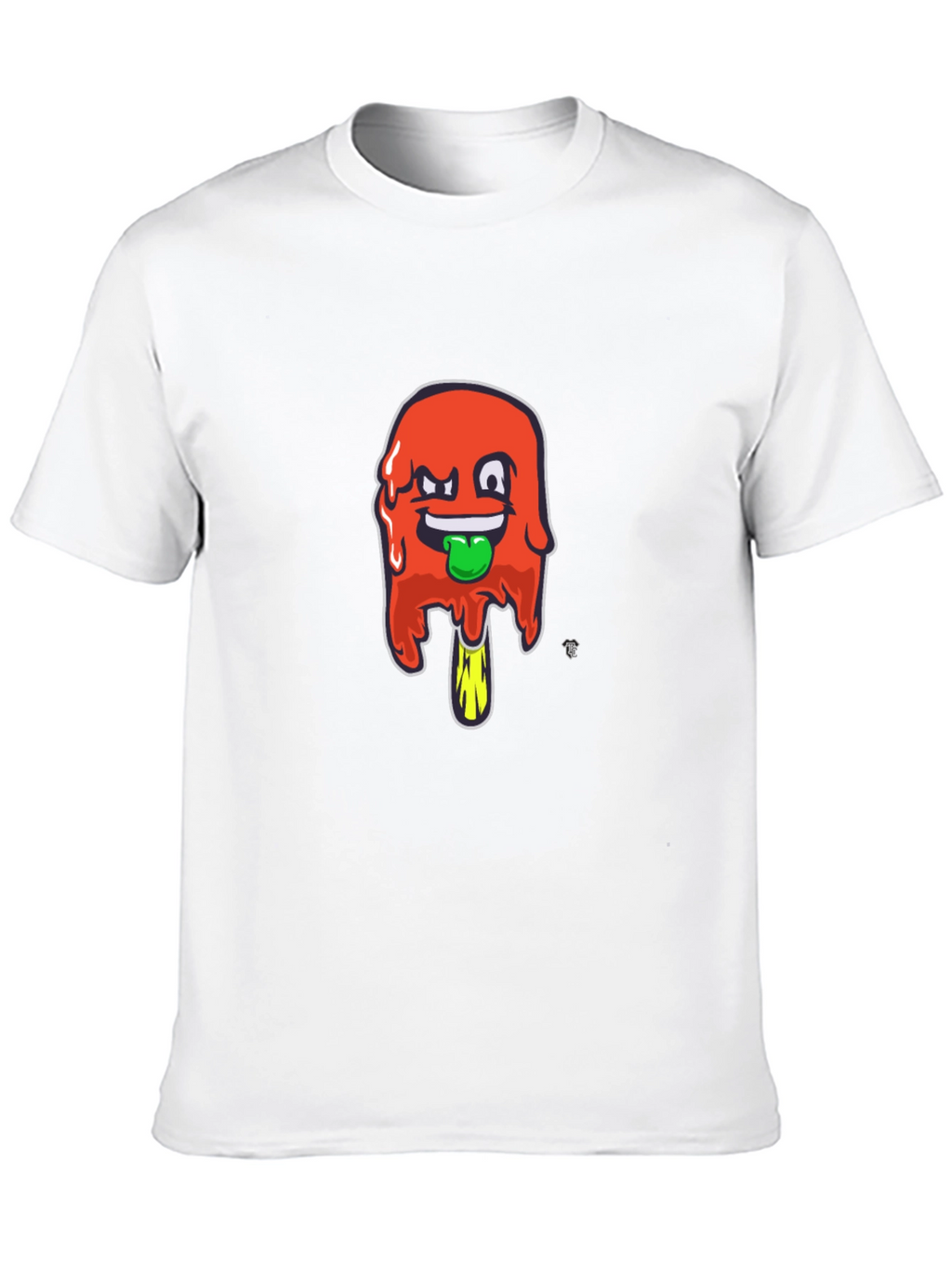 Funky Popsicle Graphic Tee - Black Cotton Blend