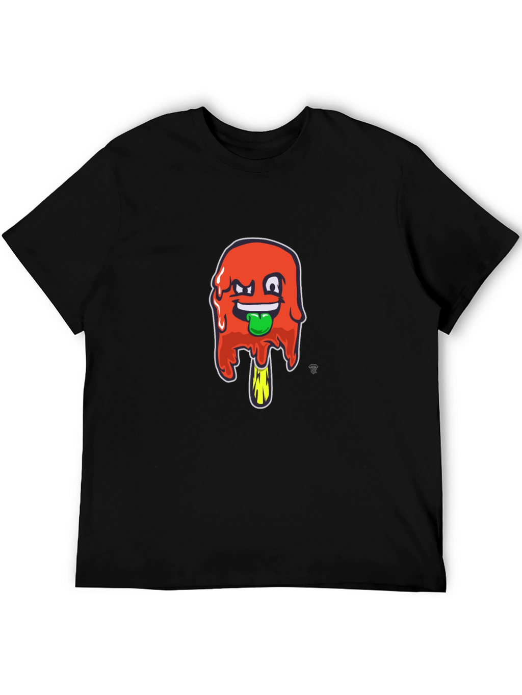 Funky Popsicle Graphic Tee - Black Cotton Blend