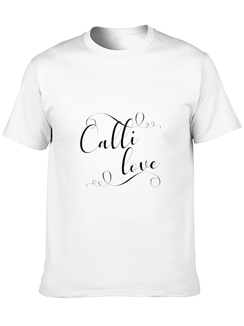 Elegant Calli Love Black T-Shirt