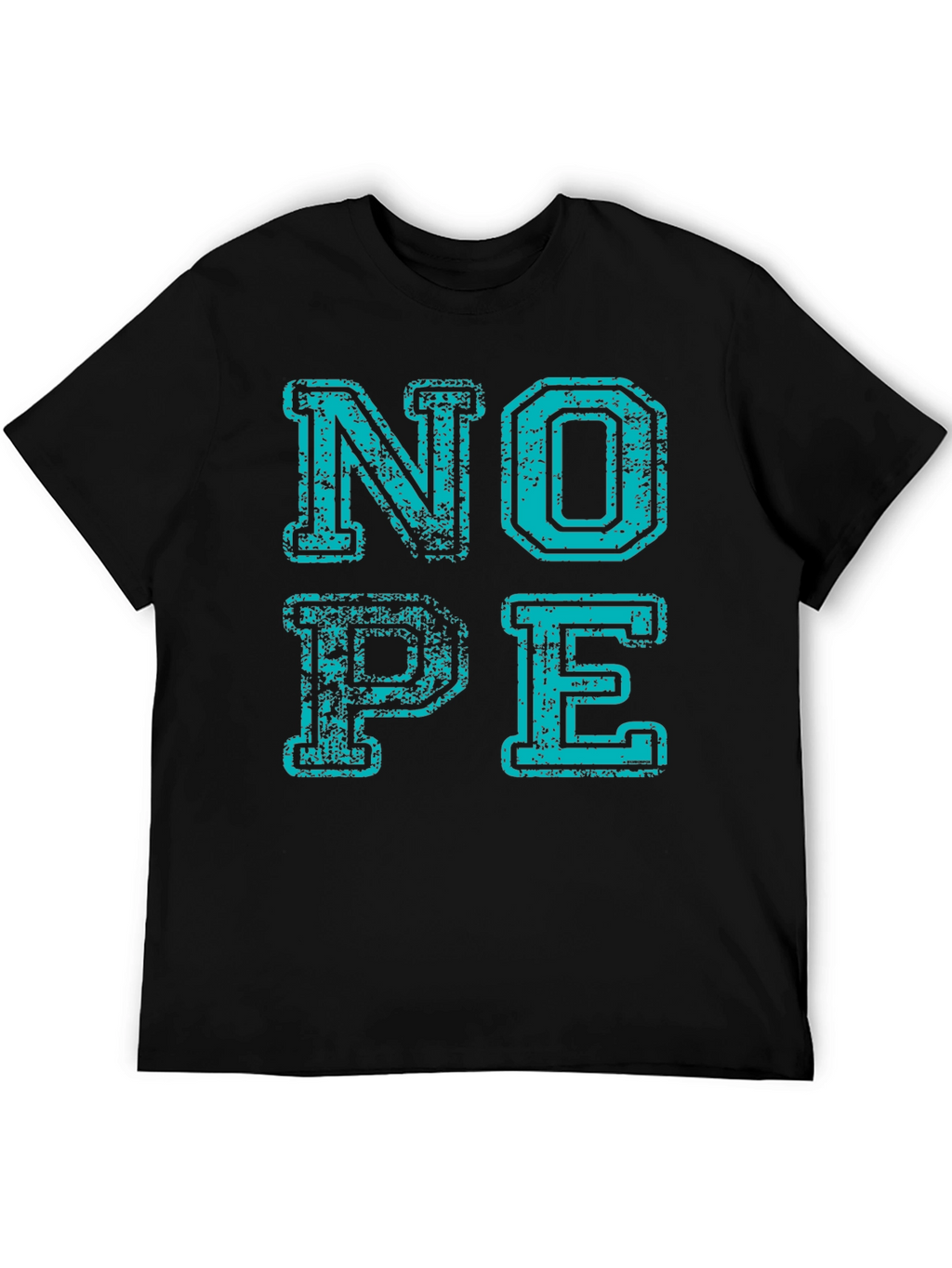 Nope Graphic Tee - Distressed Print