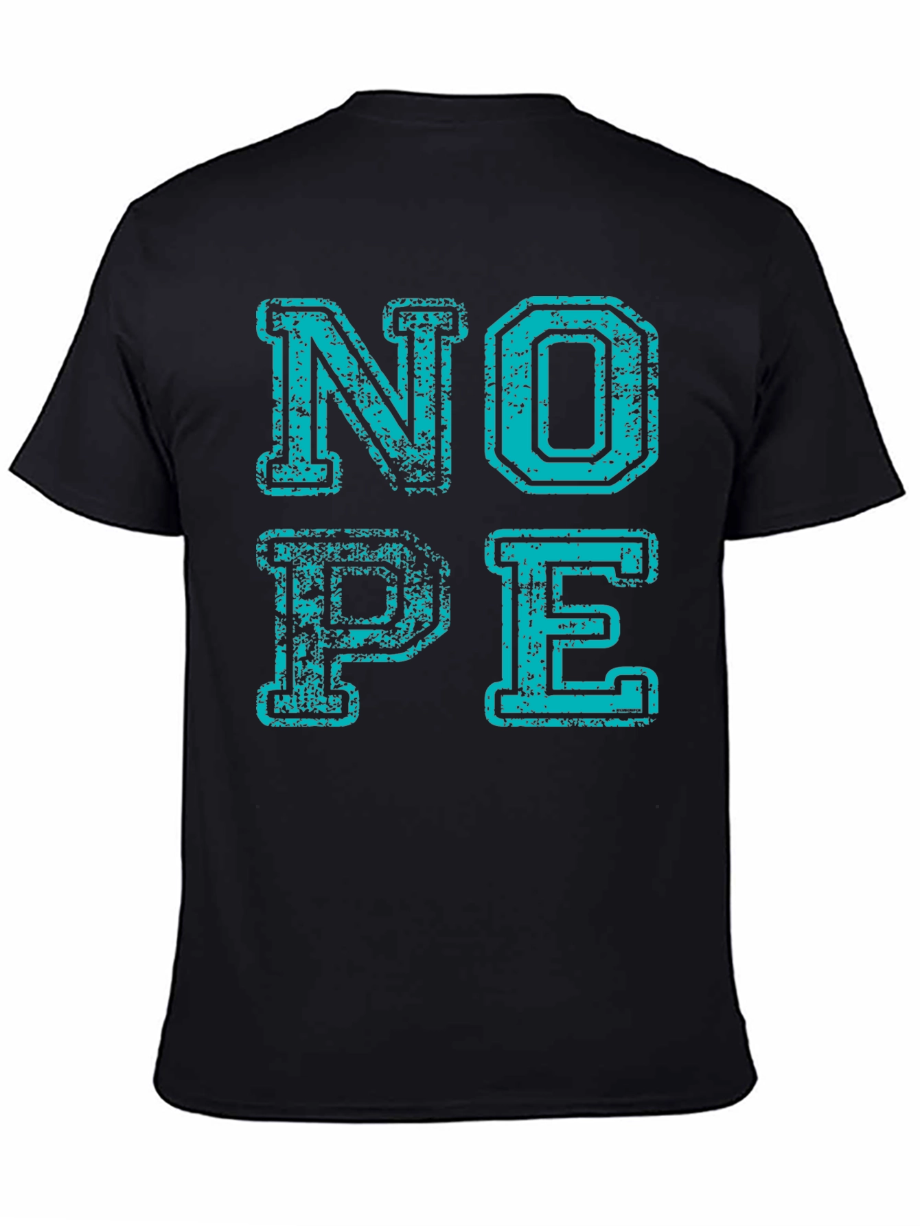 Nope Graphic Tee - Distressed Print