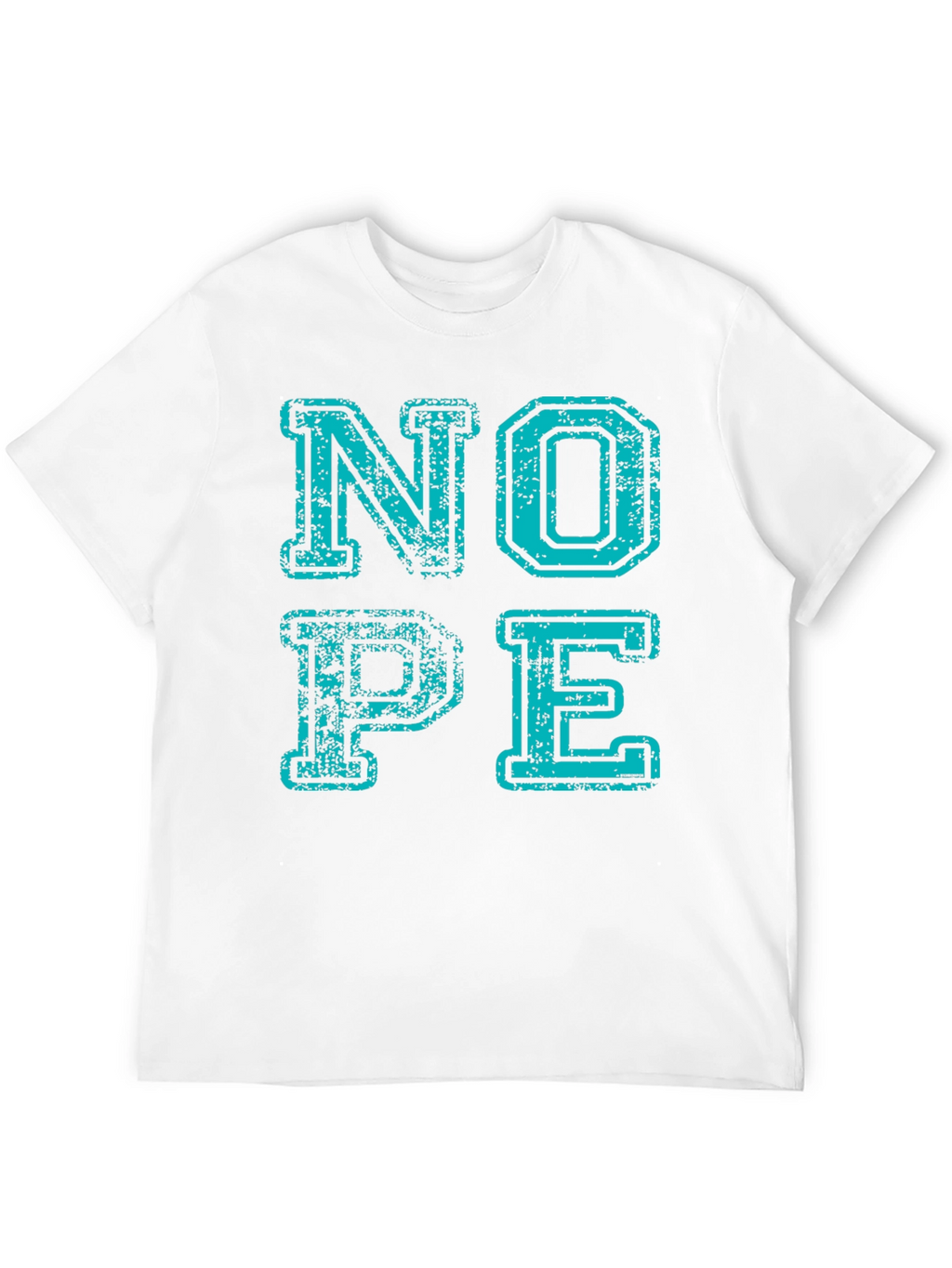 Nope Graphic Tee - Distressed Print