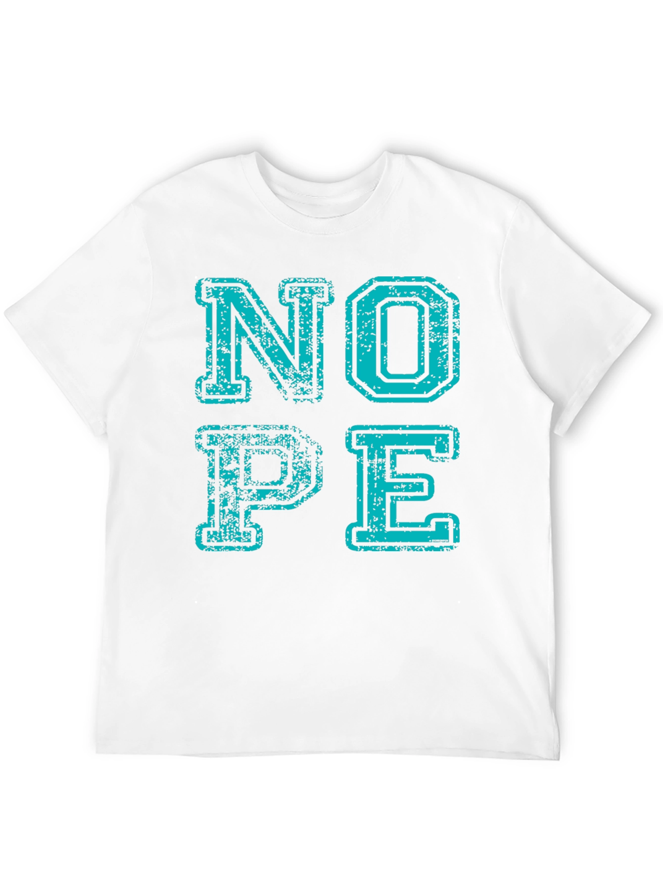 Nope Graphic Tee - Distressed Print