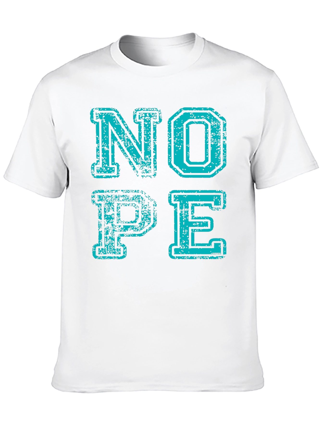 Nope Graphic Tee - Distressed Print