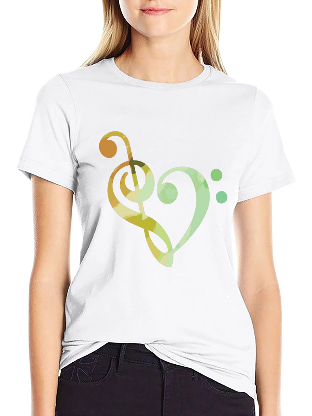 Musical Heart T-Shirt - Clef Note Graphic Tee