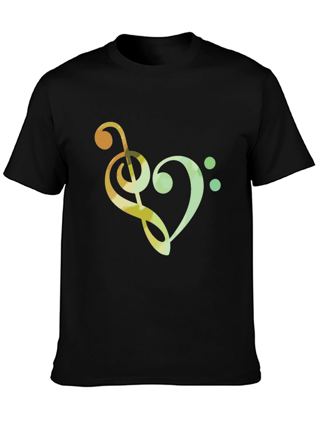 Musical Heart T-Shirt - Clef Note Graphic Tee