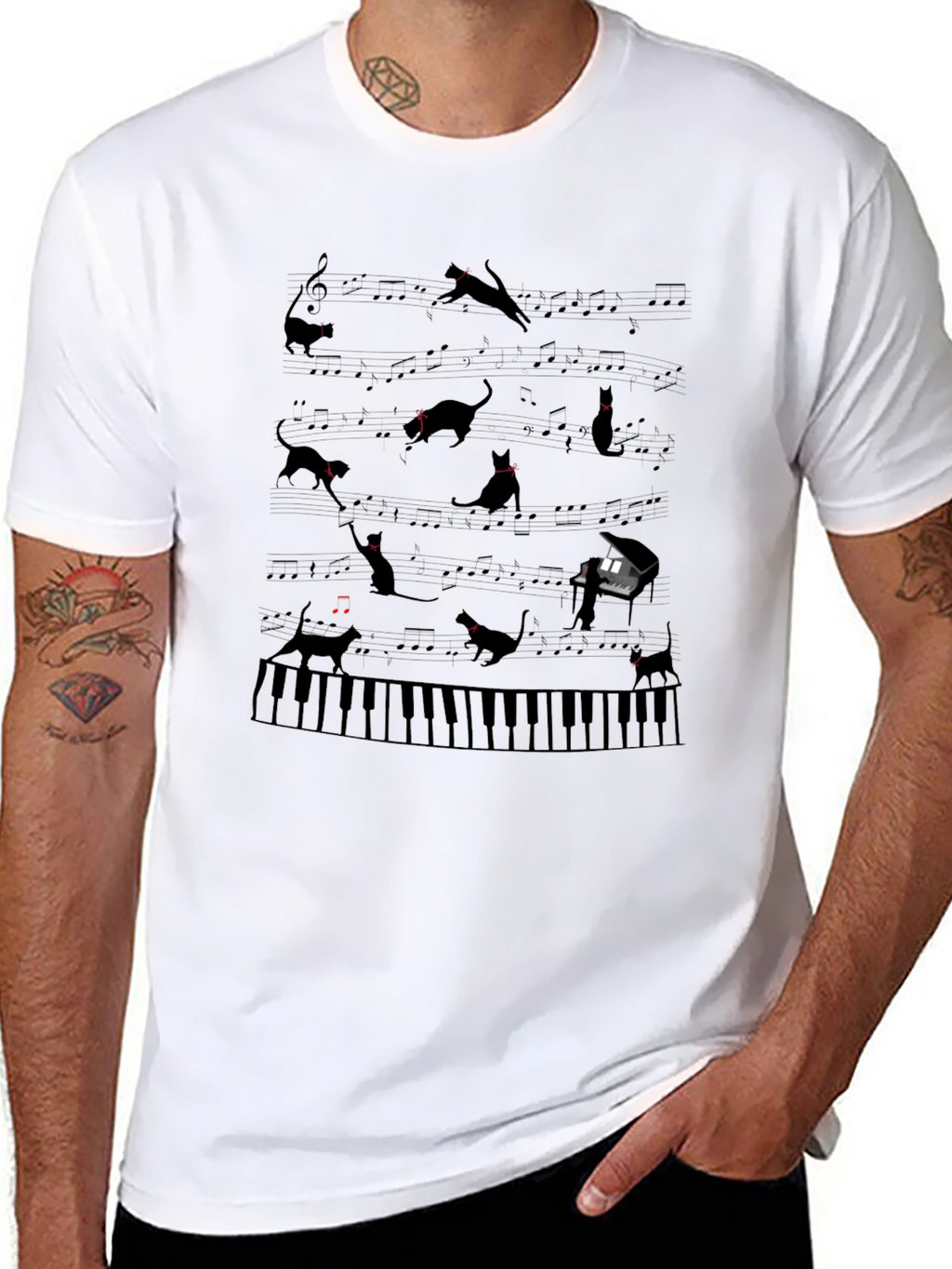Cats Playing Piano T-Shirt