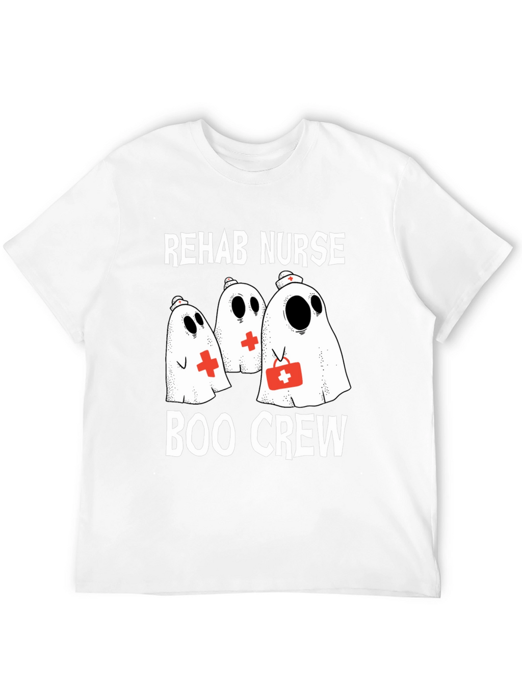 Rehab Nurse Boo Crew T-Shirt Halloween Nurse Shirt