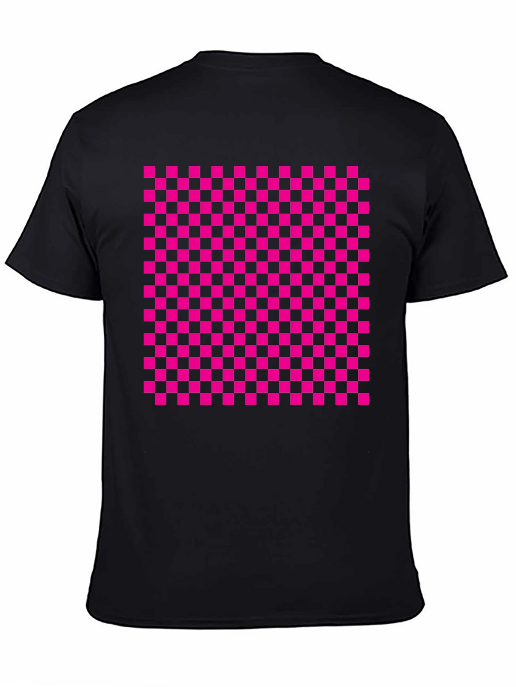 Checkerboard Graphic Tee - Retro Style