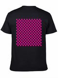 Checkerboard Graphic Tee - Retro Style