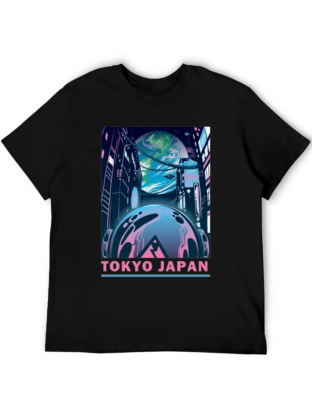 Tokyo Japan Graphic T-Shirt - Retro Sci-Fi Style
