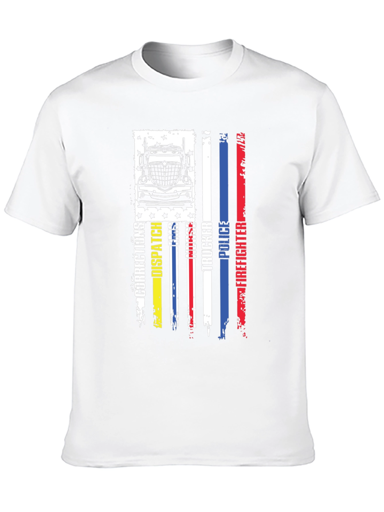 Trucker American Flag Graphic T-Shirt
