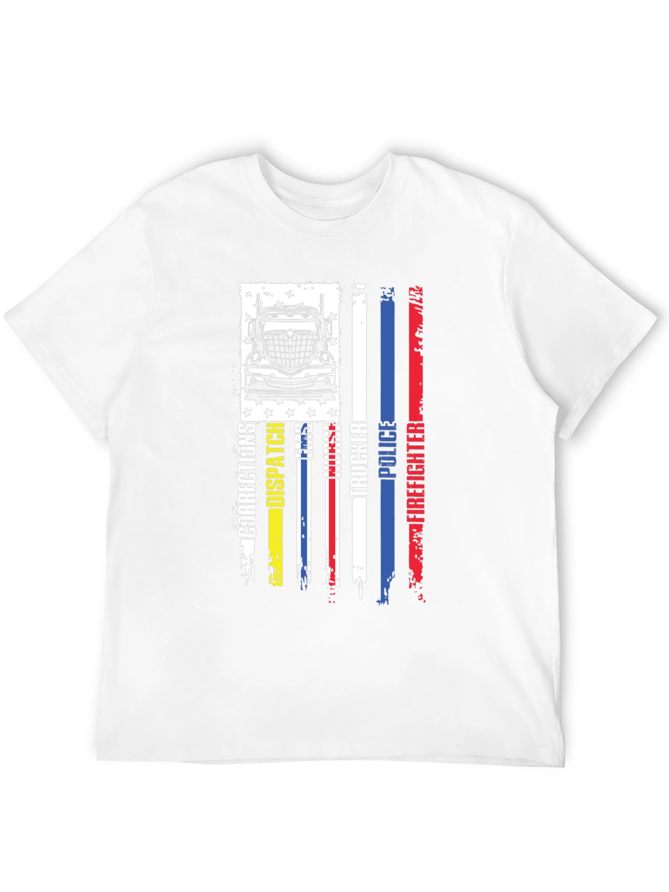 Trucker American Flag Graphic T-Shirt