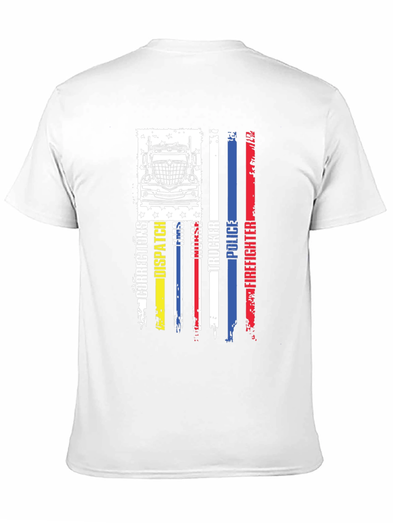 Trucker American Flag Graphic T-Shirt