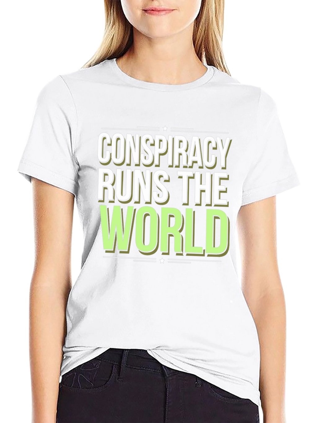 Conspiracy Runs The World Graphic T-Shirt